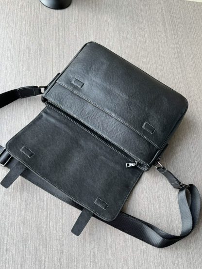 Hermès black large capacity top material crossbody bag - Image 7