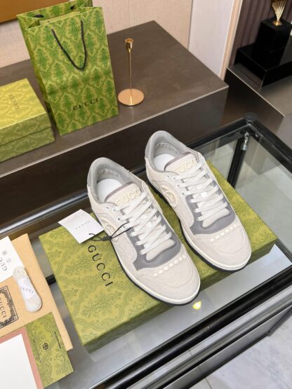 Gucci Early Spring Latest Hot 80 Couples Casual Retro Distressed White Shoes - Image 8