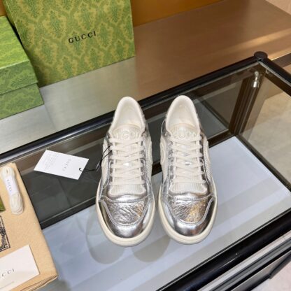 Gucci Early Spring Latest Hot 80 Couples Casual Retro Distressed White Shoes - Image 8