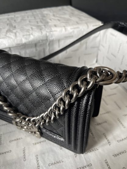 Chanel silver snap classic mom-style large handbag - Image 7