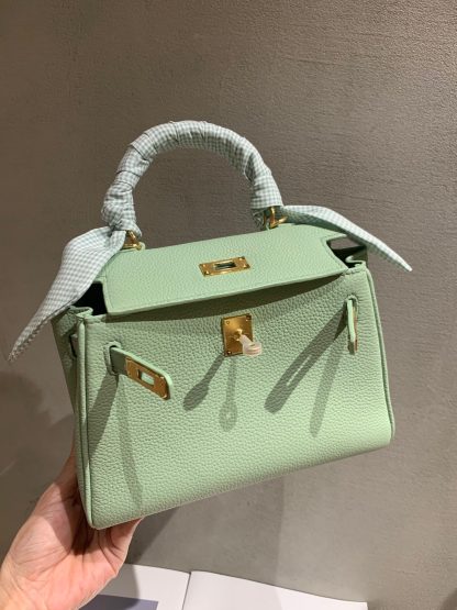 Hermes light green interior can hold more three-dimensional age-reducing handbag - Image 7