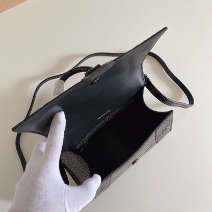 Balenciaga black bag with crocodile pattern - Image 7