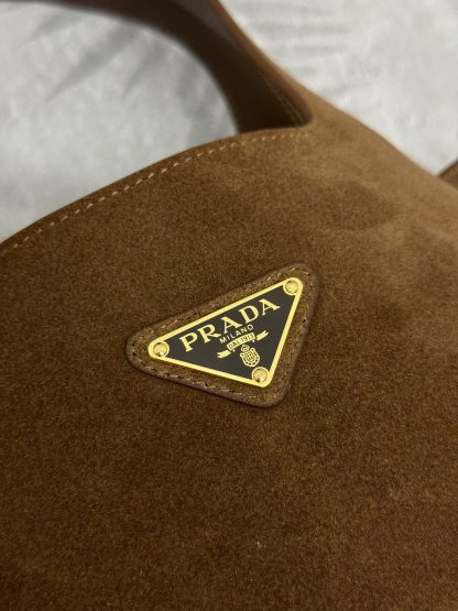 Prada Nubuck Basket Bucket Bag - Image 7