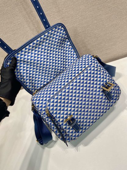 Prada triangle print messenger bag - Image 7