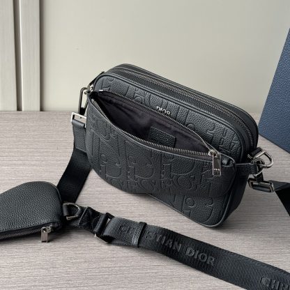 Dior Saddle Three-piece Three-in-one Full Leather Embossed Crossbody Bag - Image 7