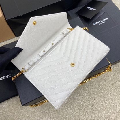 Ysl 𝑴𝒐𝒏𝒐𝒈𝒓𝒂𝒎 𝑾𝒐𝒄 caviar pattern envelope bag - Image 7