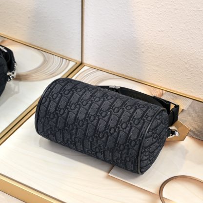 Dior OBLIQUE printed canvas cylindrical bag - Image 7