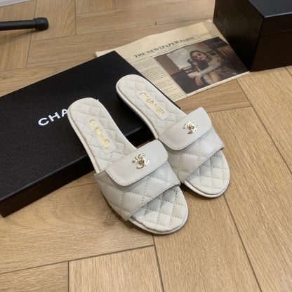 Chanel white versatile slimming slippers - Image 7