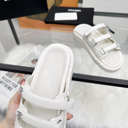 Chanel white early spring single shoes dancing shoes series delicate retro style slippers - Image 7