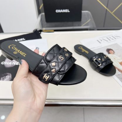 Chanel Spring/Summer Dance Shoes Collection Black Delicate Slippers - Image 7