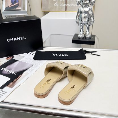 Chanel early spring apricot full retro style slippers - Image 7