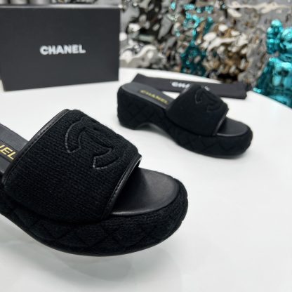 Chanel Early Spring Black Dance Shoes Series Retro European and American New Slippers Heel Height 7cm - Image 7