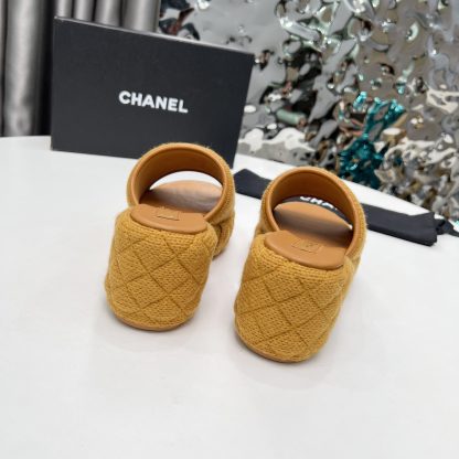 Chanel Early Spring Earth Brown Dance Shoes Series Retro European and American New Slippers Heel Height 7cm - Image 7