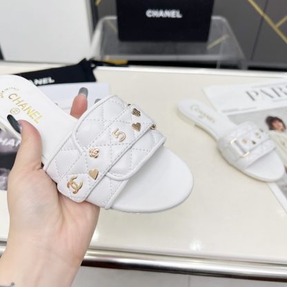 Chanel Spring/Summer Dance Shoes Collection White Delicate Slippers - Image 7
