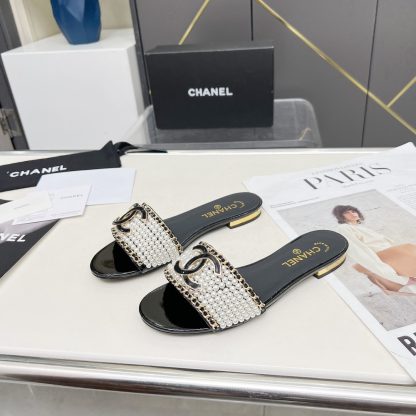 Chanel Spring/Summer Dance Shoes Collection Retro-Style Slippers Full of Sewn Pearls - Image 7