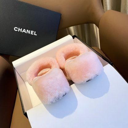 Chanel new pink pure natural lambswool slippers - Image 7