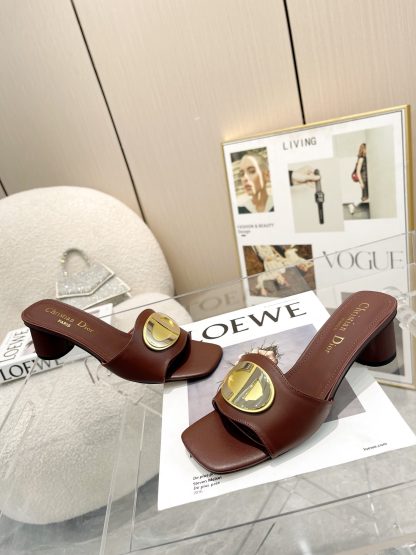 Dior burgundy temperament sandals - Image 7