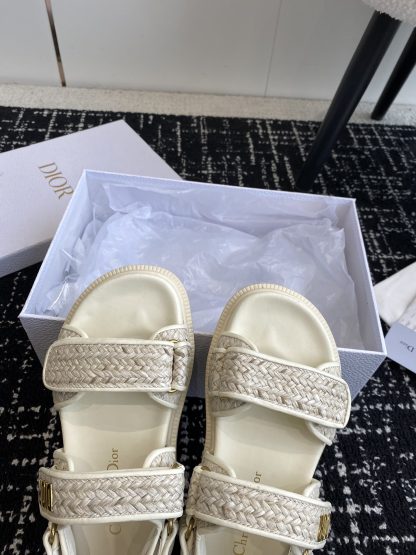 Dior Velcro flat woven sandals - Image 7