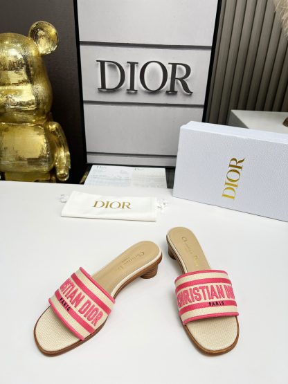 Dior Women's Printed Embroidered High Heel Sandals - Image 7