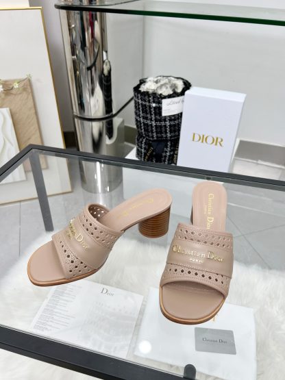 Dior round heel hollow high heel sandals - Image 7