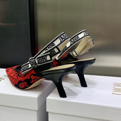 Dior Quake Oblique jacquard embroidered lettering logo mid-heel shoes - Image 7