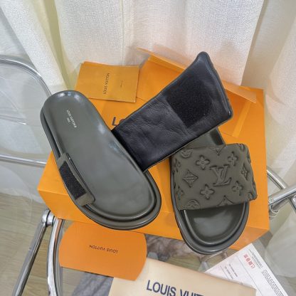 Louis Vuitton Velcro Embossed Slippers - Image 7
