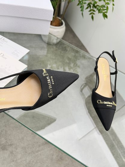 Dior black hollow heel high heels - Image 7
