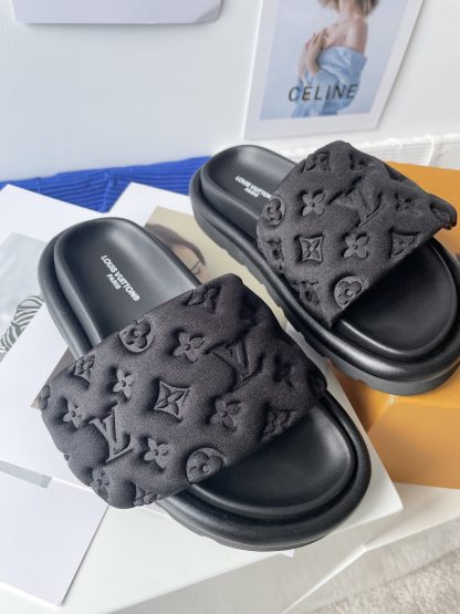 Louis Vuitton Velcro Embossed Slippers - Image 8