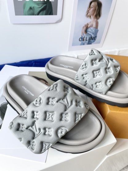 Louis Vuitton Velcro Embossed Slippers - Image 7