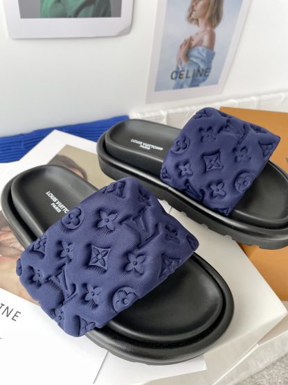 Louis Vuitton Velcro Embossed Slippers - Image 6