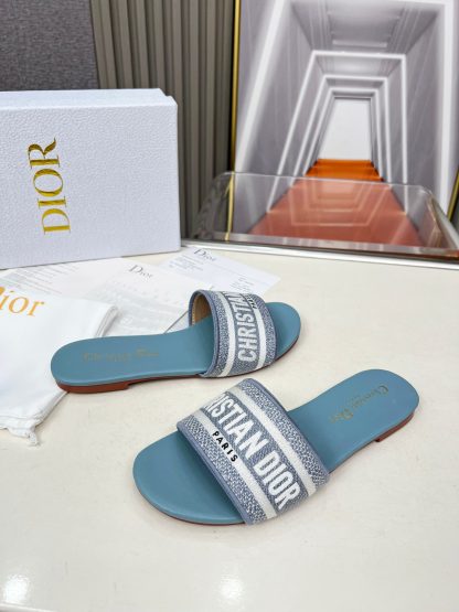 Dior embroidered cotton slippers - Image 7