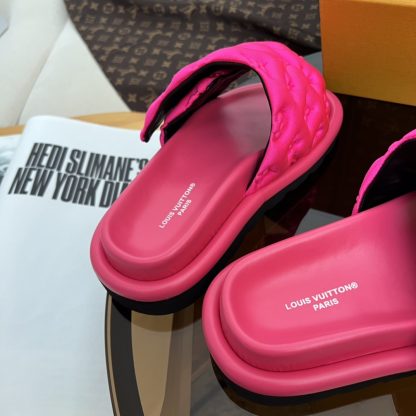 Louis Vuitton embossed silk slippers - Image 7