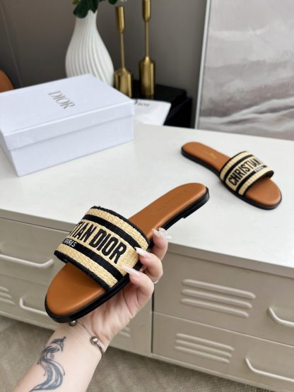 Dior classic lettering flat slides - Image 7