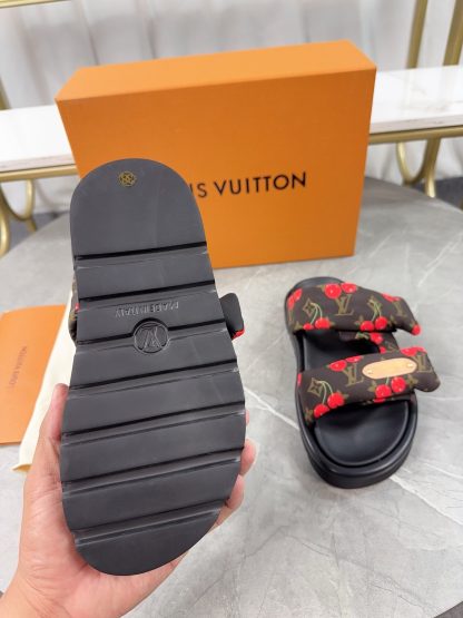 Louis Vuitton embossed logo slippers Pool Pillow Comfort flat slides - Image 7
