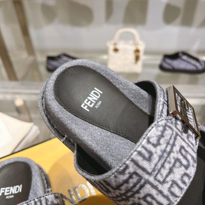 Louis Vuitton double buckle flat slides - Image 7