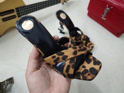 Ysl leopard print high heel ysl sandals high heels - Image 8