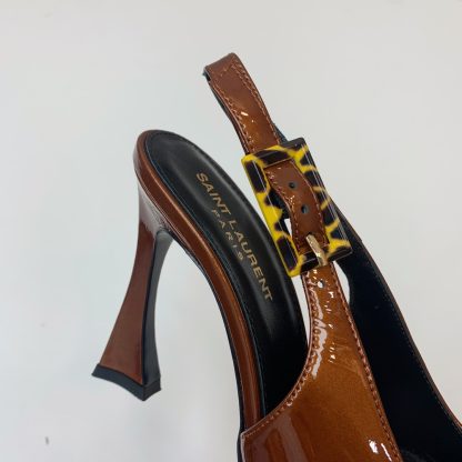 Ysl shiny high-heeled backless single shoes high heels - Image 8