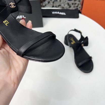 Chanel Early Spring Dance Shoes Series Black Delicate Sandals Heel Height 3.5cm - Image 8