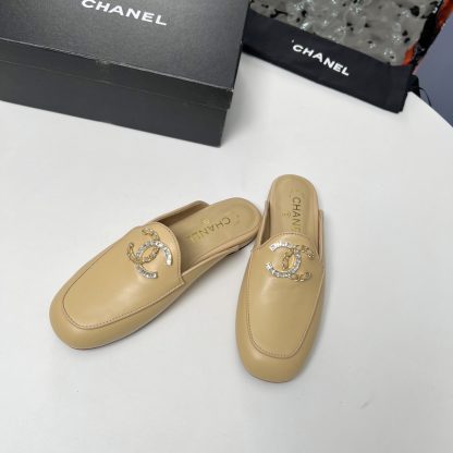 Chanel apricot early spring dance shoes series new retro feeling half slippers - Image 8