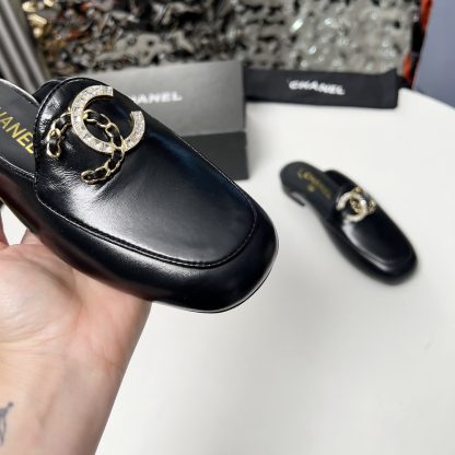 Chanel black matte early spring dance shoes series new retro feeling half slippers - Image 8