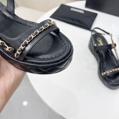 Chanel Spring and Summer Black Dance Shoes Series New European and American Catwalk Sandals - Image 8