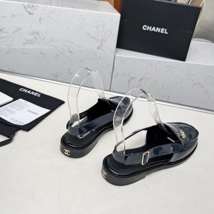 Chanel Spring and Summer Dance Shoes Series New Blue Small Round Head Sandals Heel Height 2.5cm - Image 8