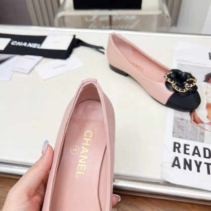 Chanel Spring/Summer Dancing Shoes Collection Small Round Head Pink Flat Sandals Heel Height 1.5cm - Image 8