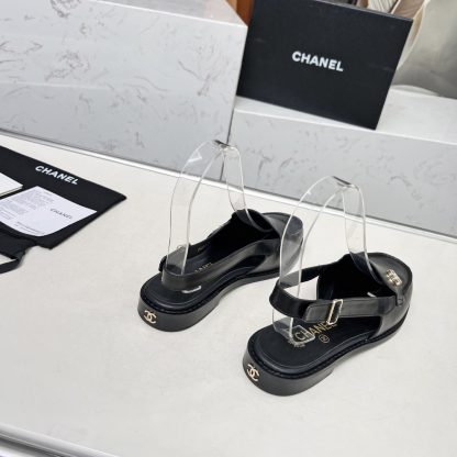 Chanel Spring/Summer Dance Shoes Collection Retro Style Black Sandals Heel Height 2.5cm - Image 8