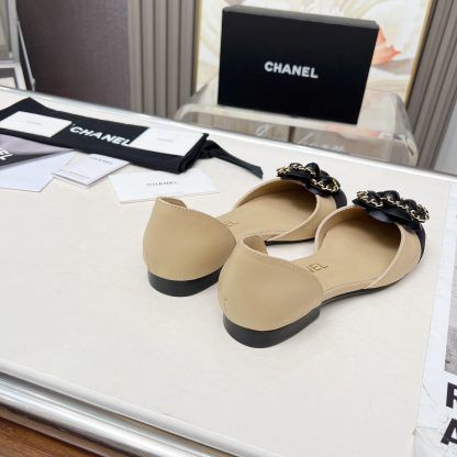 Chanel apricot spring and summer dance shoes series new custom camellia sandals heel height 1.5cm - Image 8