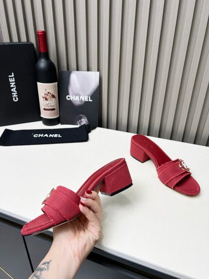 Chanel red elegant lady temperament sandals - Image 8
