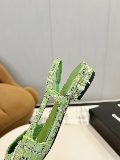 Chanel Classic Green Versatile Ballet Flat Sandals - Image 7