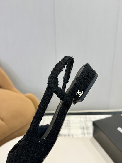 Chanel Black Classic Versatile Luxury Ballet Flat Sandals - Image 8