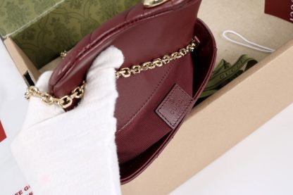 Gucci Marmont Leather Mini Chain Bag - Image 8