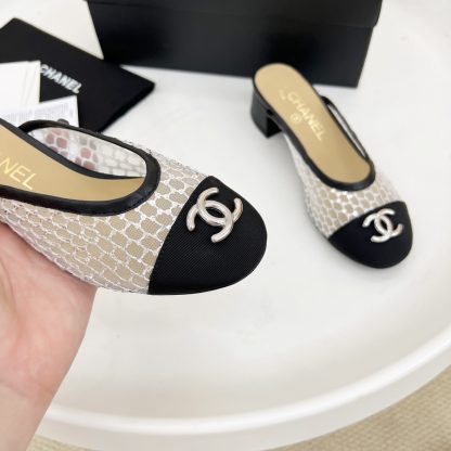 Chanel white hollow spring and summer dancing shoes series new small round head retro sandals - Image 8